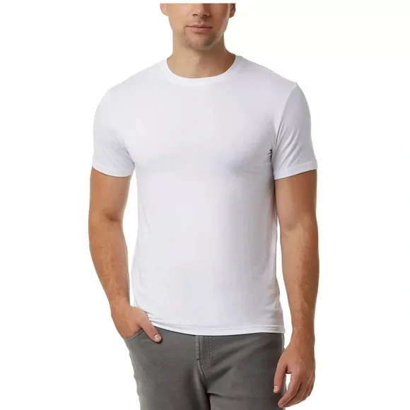 32 Degrees COOL Men's 3PK Short Sleeve Crew Neck T-Shirts White Large - Picture 1 of 6
